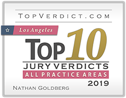 TopVerdict.com | Los Angeles Top 10 Jury Verdicts | All Practice Areas | 2019 | Nathan Goldberg